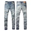 Gallary dept jeans masculino designer calças jeans de alta qualidade moda masculina estilo legal designer de luxo calça jeans desgastado rasgado motociclista preto azul designer masculino preto