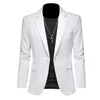 Herrjackor Fashion Business Casual Blazer White Red Green Black Solid Color Slim Fit Jacket Wedding Groom Party Suit M 6XL 231009