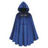 Temadräkt Halloween Medieval Renaissance Cape Overcoats Cosplay Costumes Deer Suede Cloak Female Vintage Hooded Carnival Dress Up Party X1010