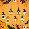 Inne imprezy imprezowe zapasy 8pcs Halloween drzewa ozdoby papierowe dynia ducha czarownice czapka wiszące znak z liną Halloween imprezę Dekorę domową Prezenty Tag Q231010