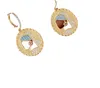 INS Neu in Luxus-Edelschmuck-Ohrringen für Damen mit Anhänger, Gold-Herz-Halskette mit gravierten Perlen, Edelstahl-Armband-Schmuck