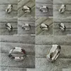 Anéis de banda clássico real branco ouro cor 8mm titânio aço mulheres homens casamento sier anel de alta qualidade não desbota amantes jóias jóias dhm5p