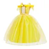 Girl's Dresses Girls Cosplay Dress Sleeveless Off Shoulder Kids Halloween Christmas Gift Fancy Party Princess Clothing 231010