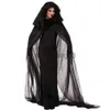 Costume a tema Costume di Halloween Fantasma Sposa Strega Vampiro di alta qualità Gioco Cosplay Costume morbido Costume da demone horror Abito in garza nera x1010