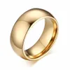 Cluster-Ringe klassischer Wolframkarbid 8 mm Herren polierte Kuppel Ehering Ring für Männer Verlobungsschmuck in Gold Rose G295f