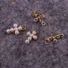 Gargantilhas 10 pcs de alta qualidade pequena pérola concha cruz pingente colares para mulheres menina mini charme pingentes colar 231010