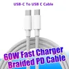 60W PD USB C To USB C Data cable For Samsung Xiaomi Phone Type C Fast Charging Cable