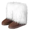 Boots New Long Fur Womens Winter Y2K Spicy Girl Fashion Thick Sole Mid length Imitation Snow 230830