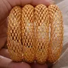 Bangła 4pcs Zestaw Dubai Bransles Etiopian Gold Color Mankiet dla kobiet Bride Wedding Bransoletka African Arab Biżuteria Bliski wschód 234Z