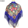 Russische Stil Quaste Große Schals Quadrat Frauen Winter Warme Baumwolle Ethnischen Stil Schal Weibliche Blume Wraps Lange Schals Geschenk