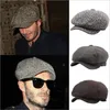 Mens Wool Newsboy Caps Men Hat Gatsby Cap Winter Driving Golf 8 Panel Gift for Boyfirend Gifts1271z