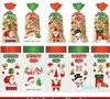 Christmas Decorations Candy Bag Gift Cookie Bags Biscuits Snack Plastic Transparent Packaging Party Decoration Supplies