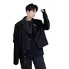 Costumes pour hommes 2023 Costume Blazer Hommes Japon Harajuku Streetwear Chic Mode Lâche Casual Veste Courte Homme Dark Design Style Manteau