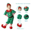 Rompers Boys Christmas Elf Costume Girls Xmas Santa Claus Green Dress for Kids Choils Family Family Outfits Cosplay Setts Sets 231010