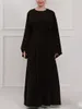 Roupas étnicas Eid Abaya Vestido Muçulmano para Mulheres Árabe Islâmico Manga Longa Robe Sólido Com Cinto Solto Macio Elegante Senhoras Dubai Turquia