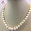 Chokers WEICOLOR Small To Big Size DesignAbout 7-13mm Nearound White Natural Freshwater Pearl Necklace Make You Different From 217x