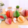 Notes Wholesale Fruit Shape Notes Paper 50 Pages Cute Apple Lemon Pear Stberry Memo Pad Sticky Papers School Office Supply Office Scho Dht9B