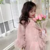 Coat Spring Autumn Kids Girls Jacket Outwear Sweet Faux Fur Warm Plus Velvet Thicken Winter Woolen Outdoor Fleece Clothes 231009