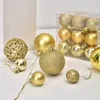 Decorazioni natalizie 100 pezzi Palline di Natale infrangibili infrangibili Palline di plastica da 6/4/3 cm Set di ornamenti natalizi sfusi per decorazioni per l'albero 231010