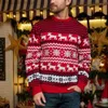 Kobiety swetry zimowe nowe świąteczne sweter moda okrągła łuk Snowflake Elk Knit Pullovers Długie rękawie mężczyźni bluza wakacyjna impreza jumperl231010