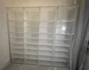 Storage Holders Racks 6-12 Tier Shoe Rack Sneakers Storage Cube Organzie Modular DIY Large Capacity 24-96 Pairs Shoe Tower Dustproof Boot Cabinet 231007