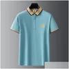 Männer Polos Tops Hohe Qualität Marke T-shirts Kurzarm Stickerei Baumwolle Mode Männer Kleidung Casual 220606 Drop Lieferung Appare Dhjjv