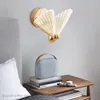 Duvar lambası İskandinav Minimalist Akrilik Kelebek Çinko Alaşım Işık Yatak Odası Çalışma Oturma Odası Aydınlatma