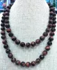 Chains Pretty Natural 10mm Red Tiger Eye Round Beads Gemstone Necklace 32 Inches