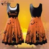 Theme Costume Color Cosplayer Halloween Rave Dress Women Sleeveless Witch Party Cosplay Come Scary Bat Skeleton Anime Clothes Adult Uniform Q231010