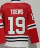 Team Hockey Jersey Reverse Retro 19 Jonathan Toews 98 Connor Bedard 4 Seth Jones Man Teamkleur Zwart Wit Rood Borduursel en gestikt Puur katoen Ademend