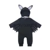 Costume à thème Halloween Cosplay bébé chauve-souris noire Costume Cosplay barboteuse combinaison infantile garçons filles Pourim fête carnaval déguisement x1010