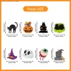 Inne imprezy imprezowe zapasy 8pcs Halloween drzewa ozdoby papierowe dynia ducha czarownice czapka wiszące znak z liną Halloween imprezę Dekorę domową Prezenty Tag Q231010