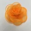 Decoratieve Bloemen 10 Stuks 7 cm Rose Sneeuw Gaas 3D Camellia DIY Haaraccessoires Bruiloft Decoratie Poppenkleertjes Haarspelden Accessorie