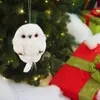Julekorationer 2st julprydnader söt uggla hängande gåva simulering kreativt djur xmas träd dekoration hänge hem semester party 231010