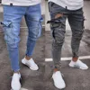 Jean Slim décontracté pour hommes, pantalon de styliste déchiré au genou, tendance, fête DJ, mode masculine, Y220420252U, 2022