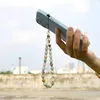 Nyckelringar marmor pärlstav telefonhandledremmen avtagbar mobiltelefon lanyard med tether flik handfri armbandsarmband grepp för kvinnor