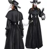 Themakostuum Halloween Middeleeuws gewaad met capuchon Plague Doctor Kostuum Maskerhoed voor mannen Monnik Cosplay Steampunk Priester Horror Tovenaarsmantel Cape 5XL x1010