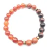 SN1345 Fashion Design Carneool Armband Trendy Natuurlijke Rode Tijgeroog Steen Mala Yoga Armband Balans Meditatieve Jewelry282a