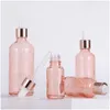 Packing Bottles Wholesale Eye Dropper Bottle Pink Glass Bottles Translucence Essential Oil Empty Per Packaging Container Office School Dhafk