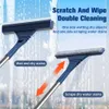 Other Housekeeping Organization 2 in 1 Window Mesh Screen Brush Cleaner Magic Broom Wiper Telescopic Long Handle Mop Squeegee Cleaning Tool 231009