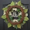 Christmas Decorations Artificial Hydrangea Wreath Home Garland Front Door Decoration Wall Background Christmas Decor Xmas Door Wreath Garland 231010