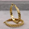 Fashion Round Hip Hop Large Hoop Earrings For Women's Gold Plated Filled Women Jewelry Accessories Wedding & Huggie231I