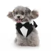 ملابس الكلاب OIMG خطوط شبكة الحيوانات الأليفة ثيدي Teddy Pomeranian Schnauzer Gentleman Tuxedo Puppy Guppy Suit