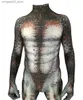 Tema traje halloween masculino predador cosplay venha zentai predador básico terno super-herói bodysuit adultos crianças macacões q231010