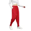 Pantalon Femme Femmes Cross-Pantalon Été Baggy Streetwear Rouge Coton Harem Pantalon Hip Hop Lâche Casual Taille Moyenne Danse Joggers Bloomers