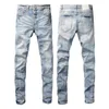 Mens Designers Flared Jeans Hip Hop Spliced Flared Jeans Distressed Ripped Slim Fit Denim Trousers Mans Streetwear Washed Pants Size 28-40 843416356