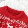 Suéteres femininos Pudcoco bebê menina menino suéter de malha Natal Santa / Elk estampa casual quente manga comprida pulôveres infantis malhas criança 6M-3TL231010