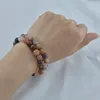4mm 6mm 8mm 10mm 12mm Natural Botswana Agate bracelet Gemstone Healing Power Energy Beads Elastic indian colorful jade stone round Beads