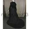 Tema traje medieval retro gótico com capuz bruxa saia longa vestido de festa feminino de luxo cosplay vampiro halloween adulto traje x1010