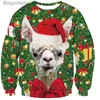 Kadın Sweaters Erkek Kadın Komik Santa Çirkin Noel Sweaters Jumpers Üstler Külkü Noel Jumper'ları Üstler 3d Baskılı Yapışkan Noel Sweatshirtl231010